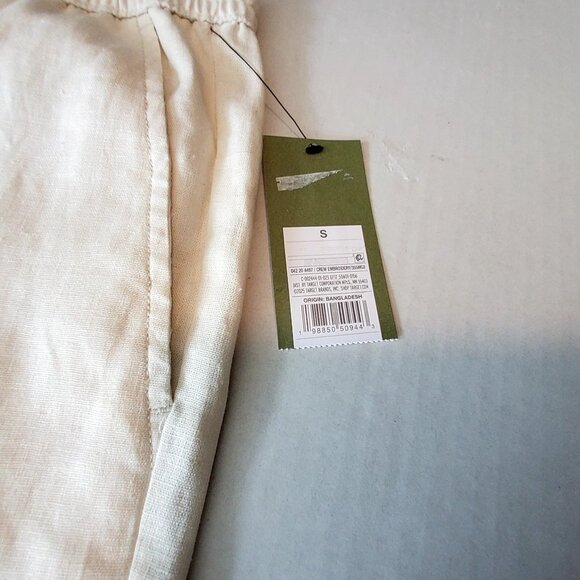 Goodfellow & Co Beige Linen-Blend Vacay Collection Pull-On Shorts 7" Inseam Sz S - Picture 6 of 11